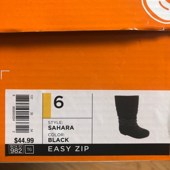 Jumping Bean Sahara Black Toddler Boots - Picture 3 of 3